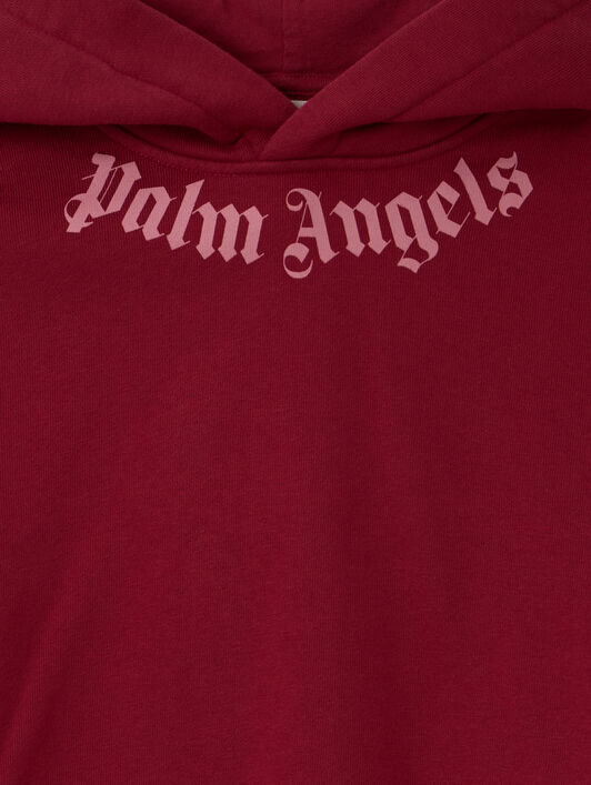 Neck Logo Reg.Hoodie PALM ANGELS Neck Logo Reg.Hoodie BRICK RED - PGBB015F25FLE002