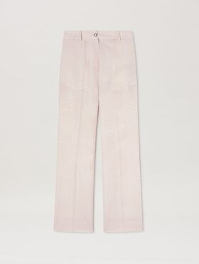 PALM ANGELS  Jacquared Palms Pants ORANGE - BLACK PWCA154S25FAB001