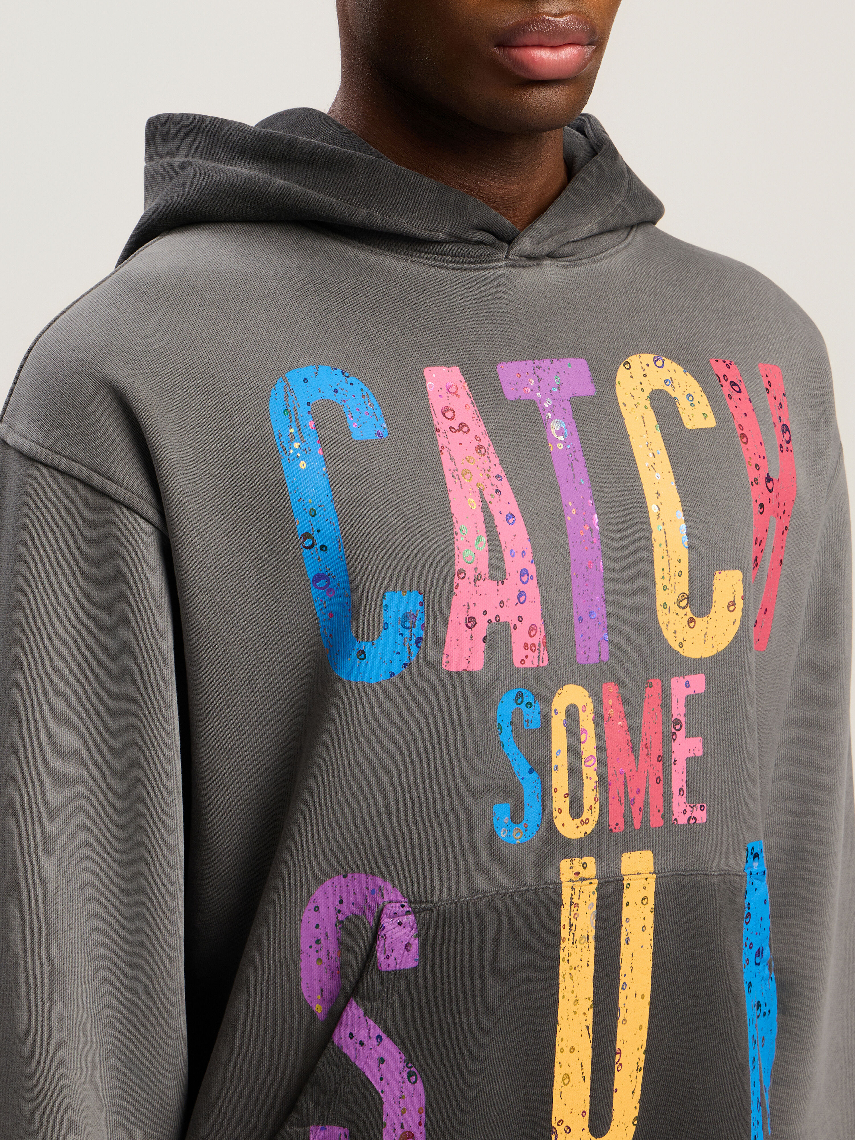 PALM ANGELS Catch Some Sun Hoodie BLACK - MULTICOLOR PMBB17DF25FLE001