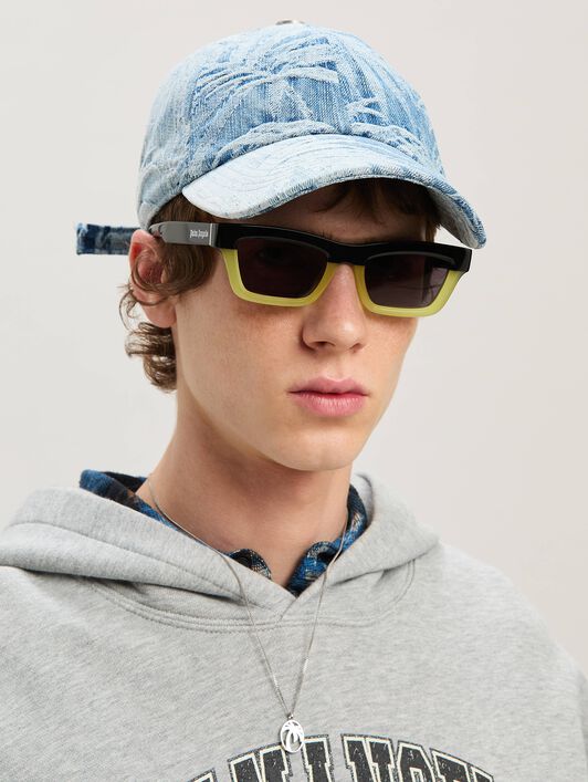 PALM ANGELS  Jacquared Palms Baseball cap LIGHT BLUE - LIGHT BLUE PMLB104S25FAB001