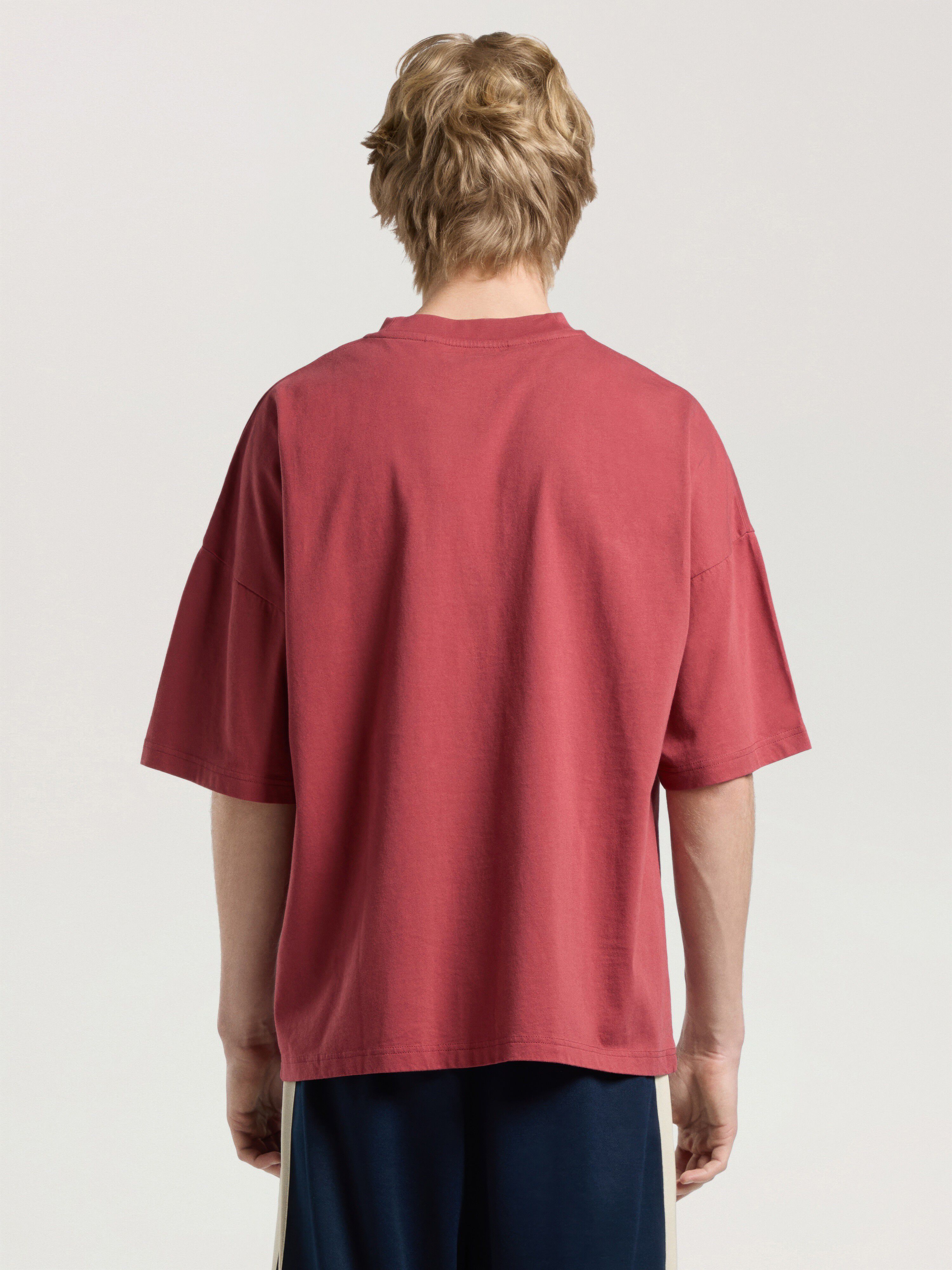 PALM ANGELS Sunset Blvd Palm Loose T-Shirt BRICK RED - RED PAMAA03W26JR07