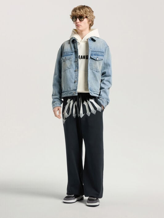 Big Waist Logo Sweatpants PALM ANGELS Big Waist Logo Sweatpants BLACK - OFF WHITE PAMCH05F26FL01