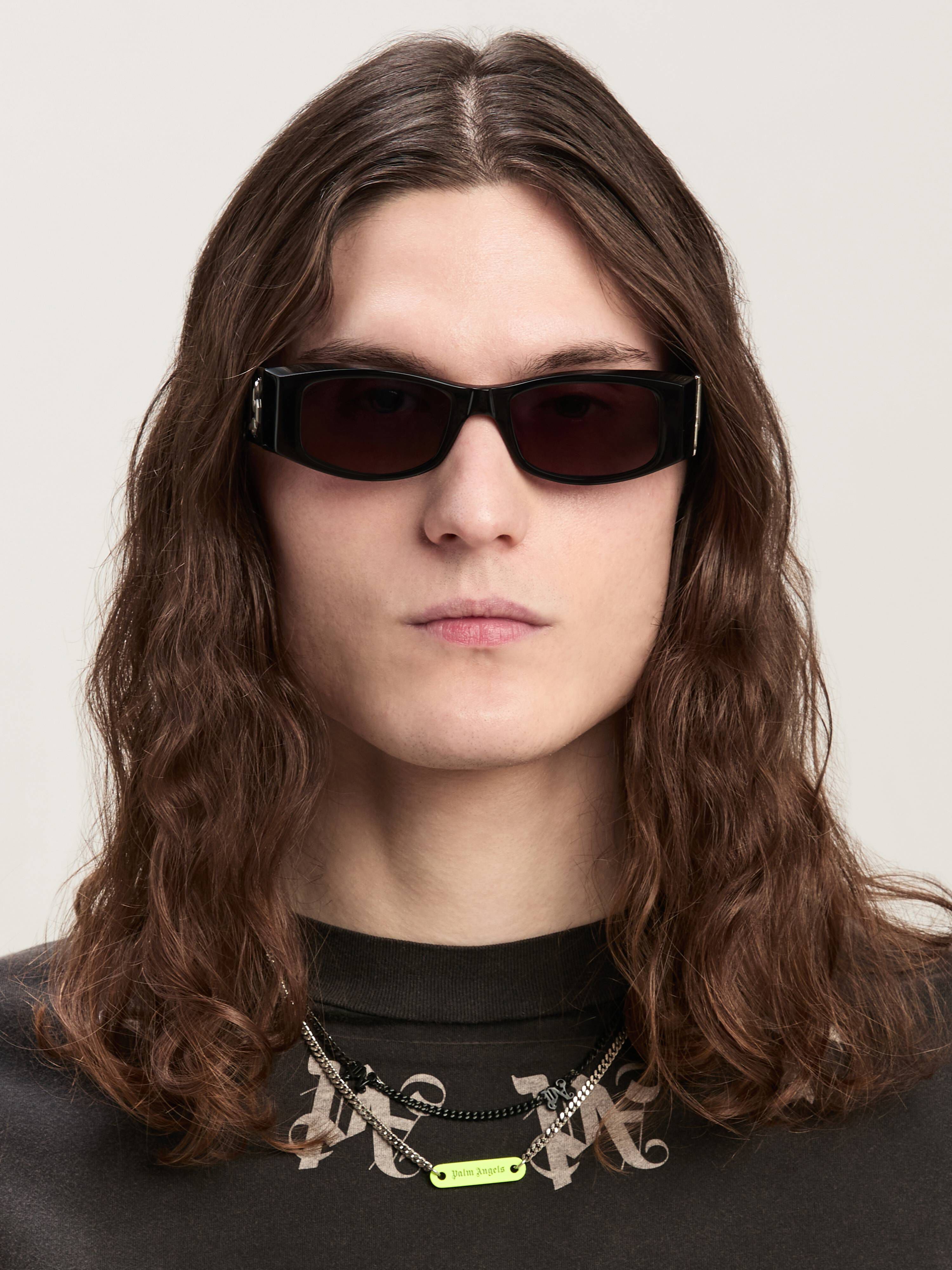 PALM ANGELS  Angel sunglasses Black Dark Grey PERI007C99PLA001