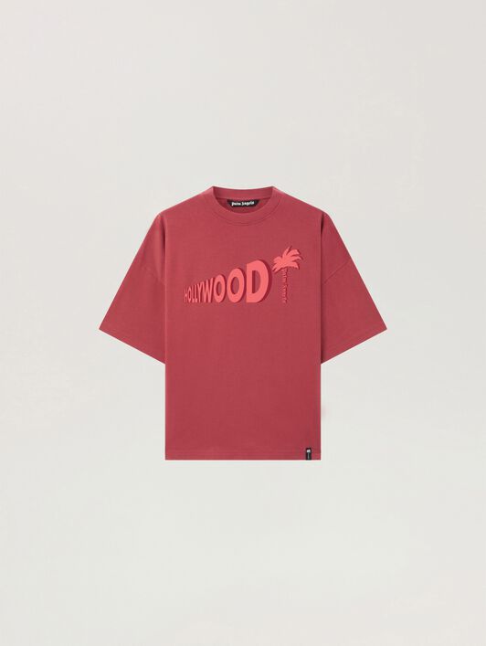 PALM ANGELS Sunset Blvd Palm Loose T-Shirt BRICK RED - RED PAMAA03W26JR07