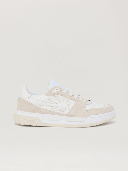 PALM ANGELS Palm Basketball Lea Sneakers WHITE OFF WHITE PMIA10WS26LEA001