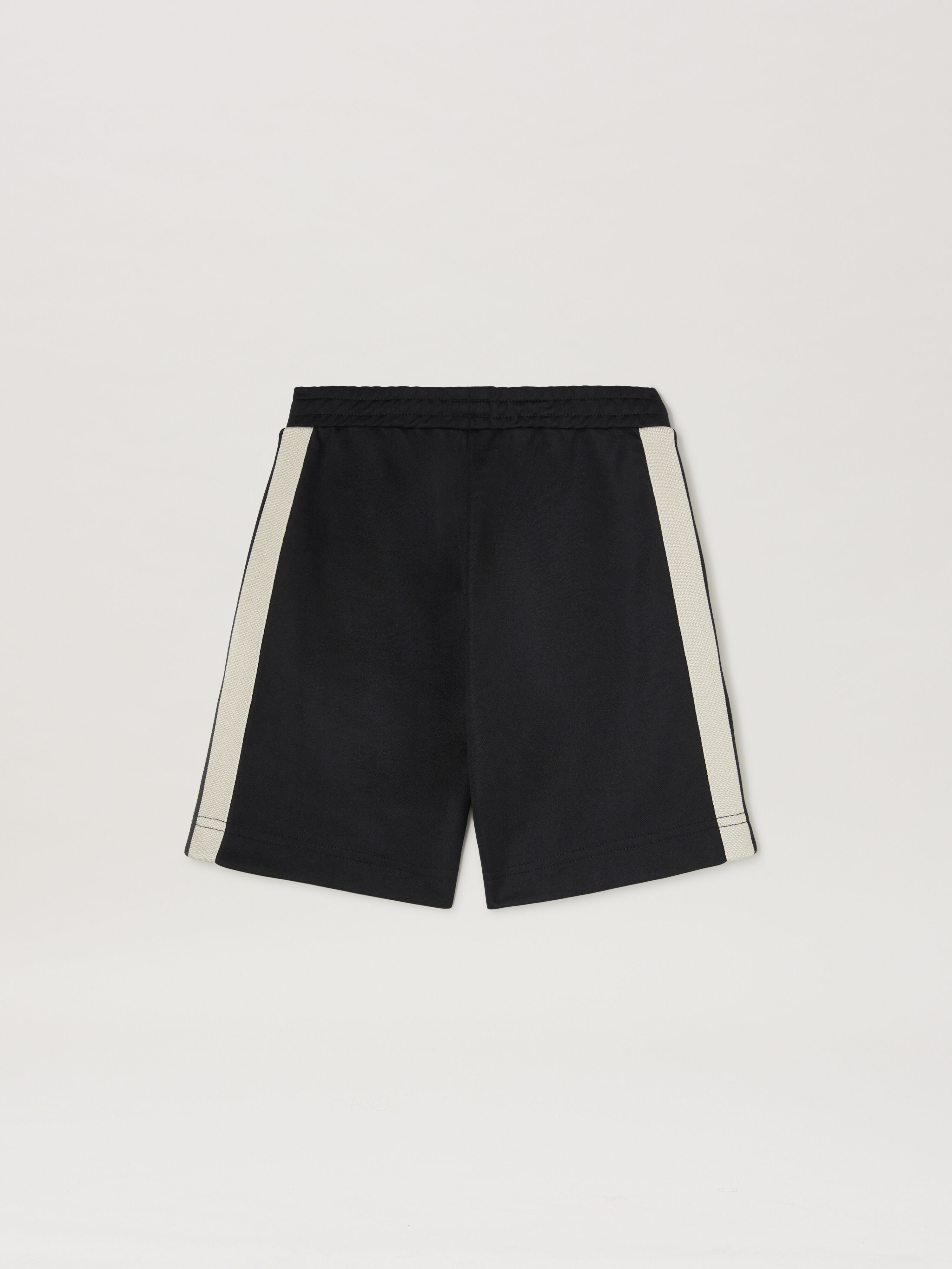PALM ANGELS Track shorts BLACK - WHITE PBCL001C99FAB003