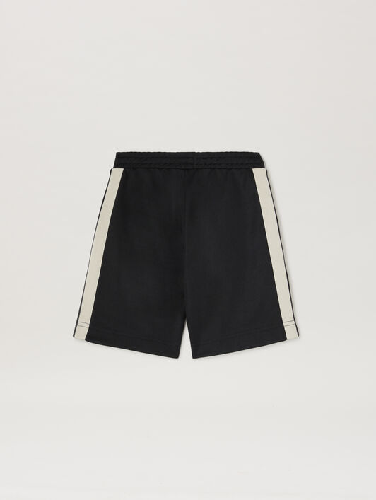 Track shorts PALM ANGELS Track shorts BLACK - WHITE PBCL001C99FAB003
