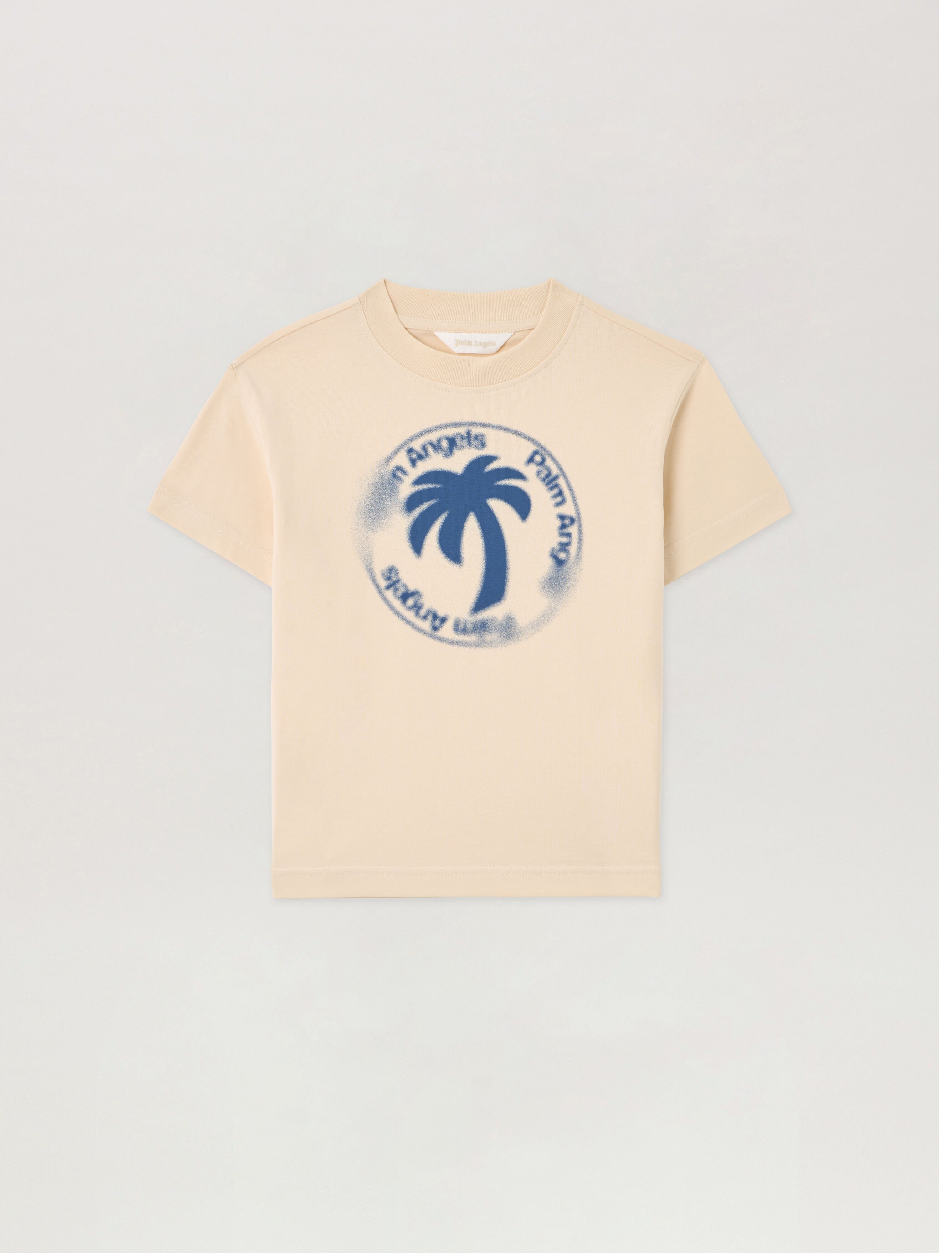 PALM ANGELS Palm Stamp. T-Shirt SABBIA/SAND PBAA003S26JER003