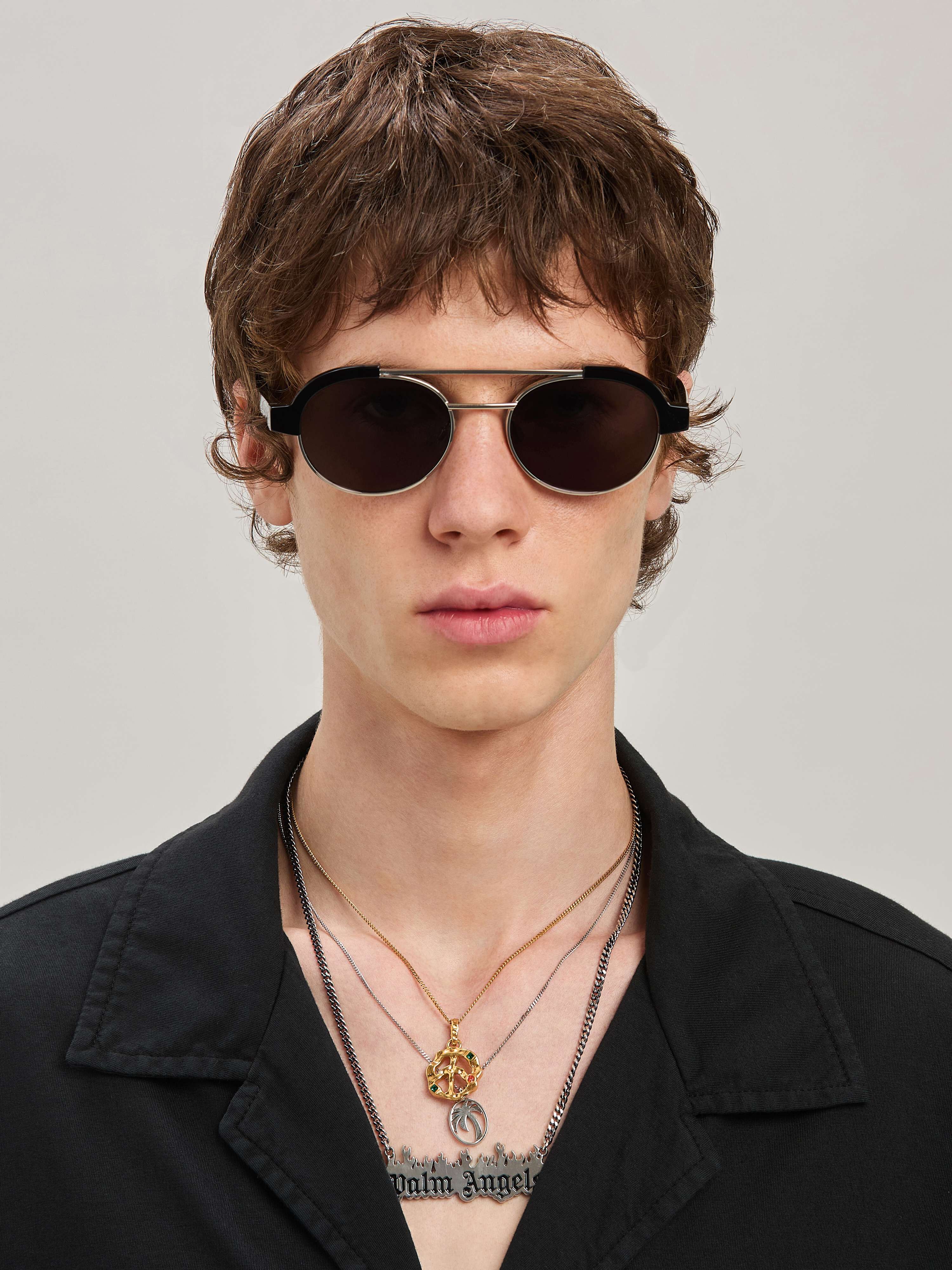 PALM ANGELS  Artesia sunglasses BLACK GUN DARK GREY PERI10CS25PLA001
