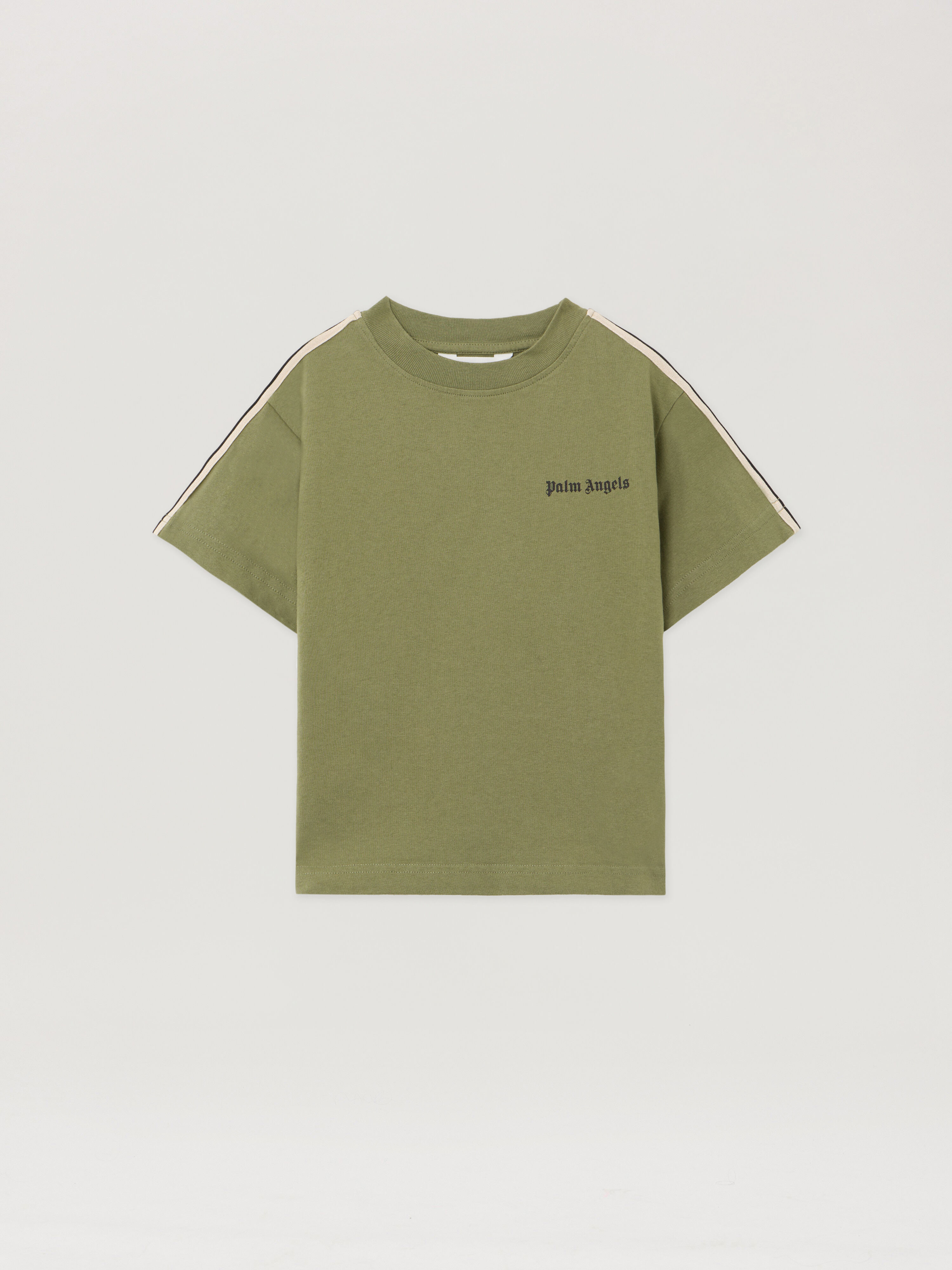 PALM ANGELS Pa Minitrack Reg. Tshirt S/S MILITARY GREEN - BLACK PBAA011F25JER001