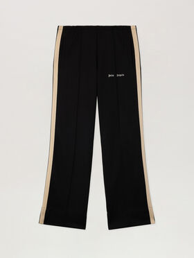 PALM ANGELS Classic Logo Loose Track Pants BLACK OFF WHITE PWCJ031S26FAB001
