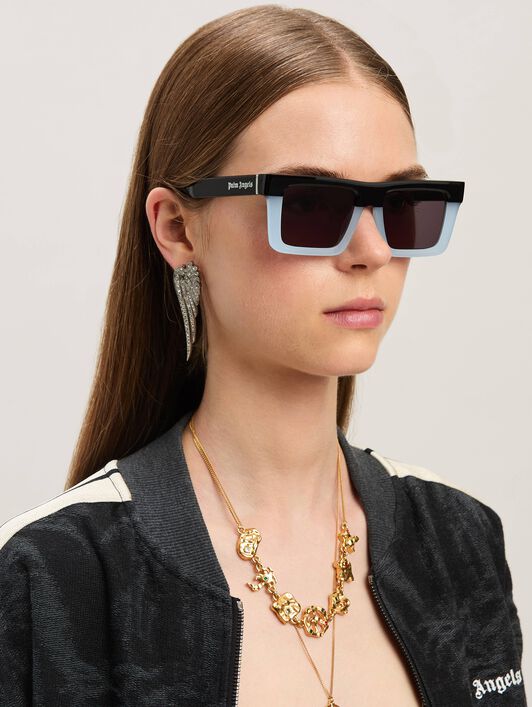 PALM ANGELS  Napa sunglasses BLACK/LIGHT BLUE DARK GREY PERI109S25PLA001