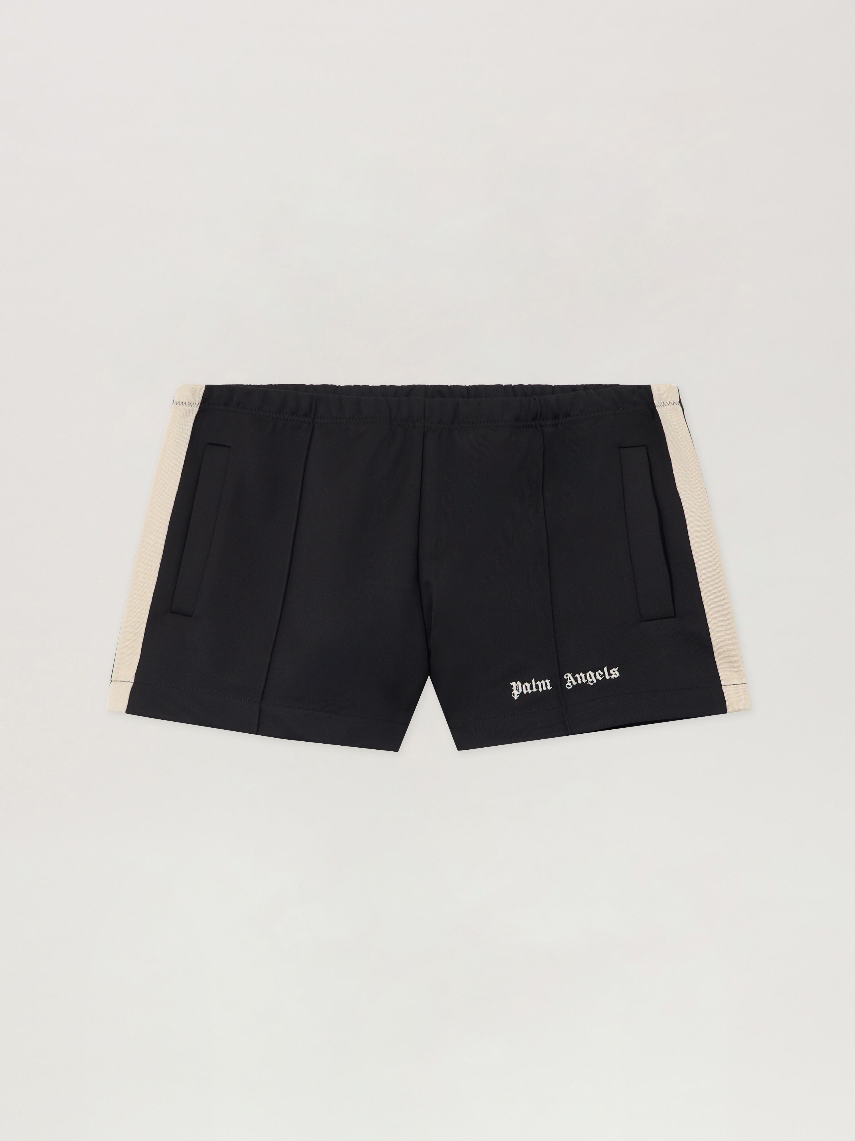 Classic Logo Track Shorts in BLACK OFF WHITE for Women | Palm Angels®