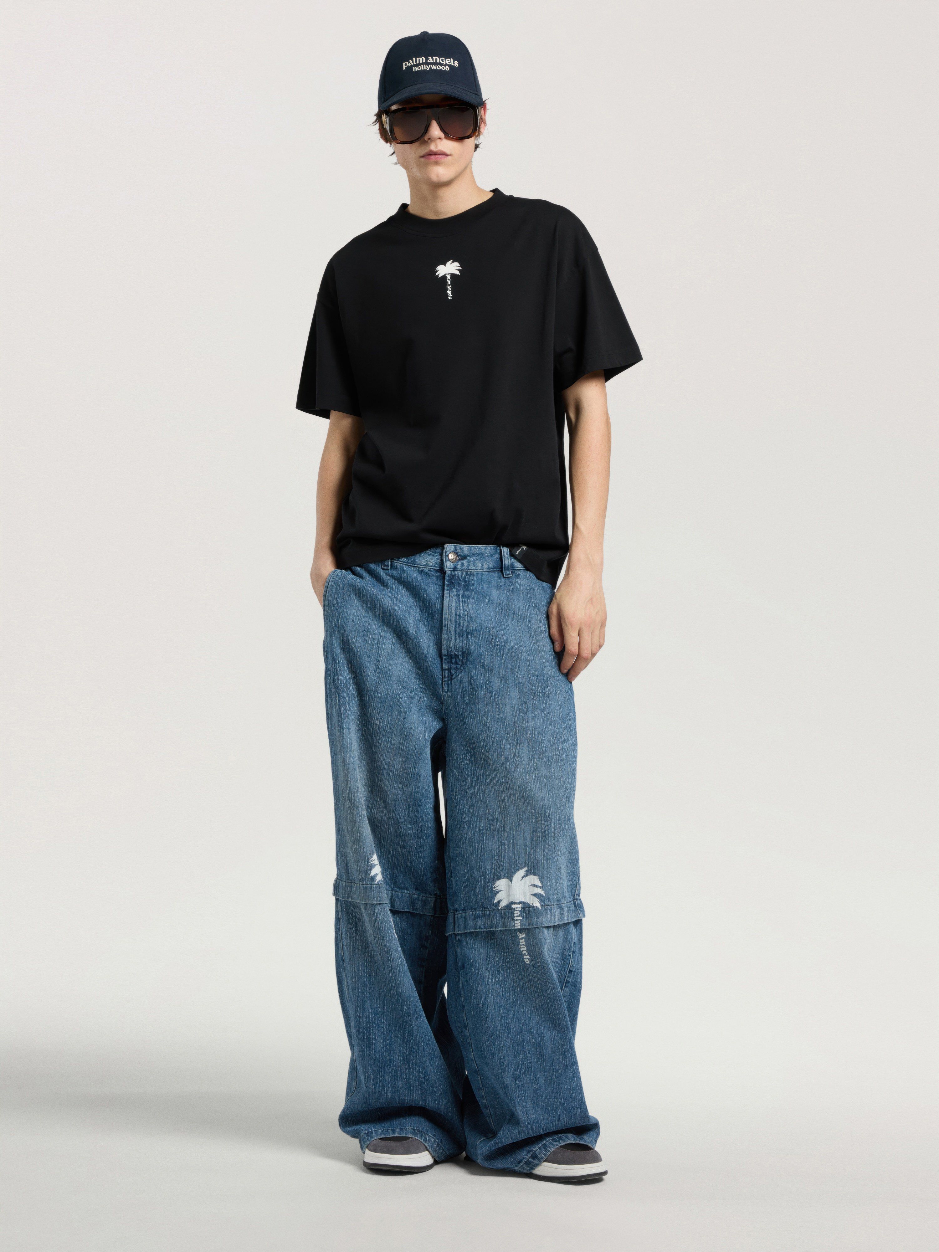 Palm Tree Statement Regular T-Shirt PALM ANGELS Palm Tree Statement Regular T-Shirt BLACK - OFF WHITE PAMAA01W26JR08