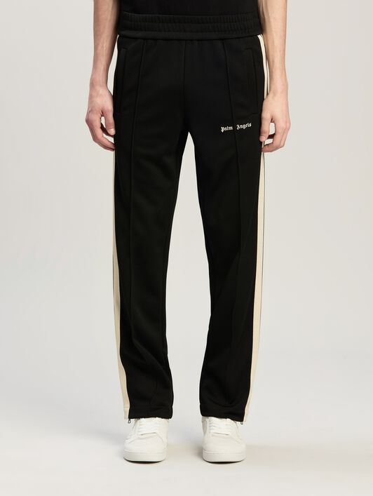 PALM ANGELS Classic Logo Track Pants BLACK - OFF WHITE PMCJ020C99FAB001