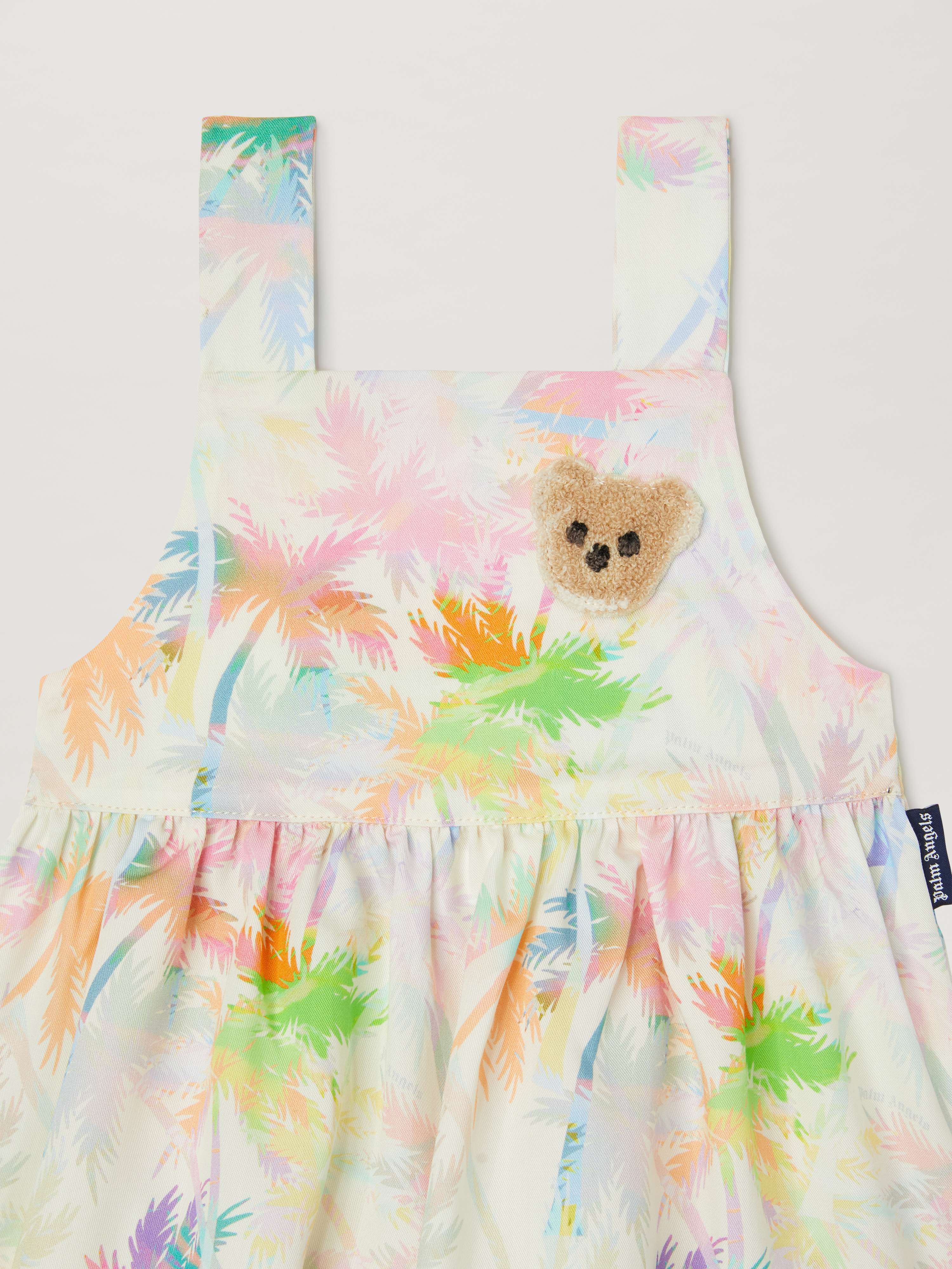 PALM ANGELS  Palms print strapdress BUTTER BROWN PGXX001S25FAB001