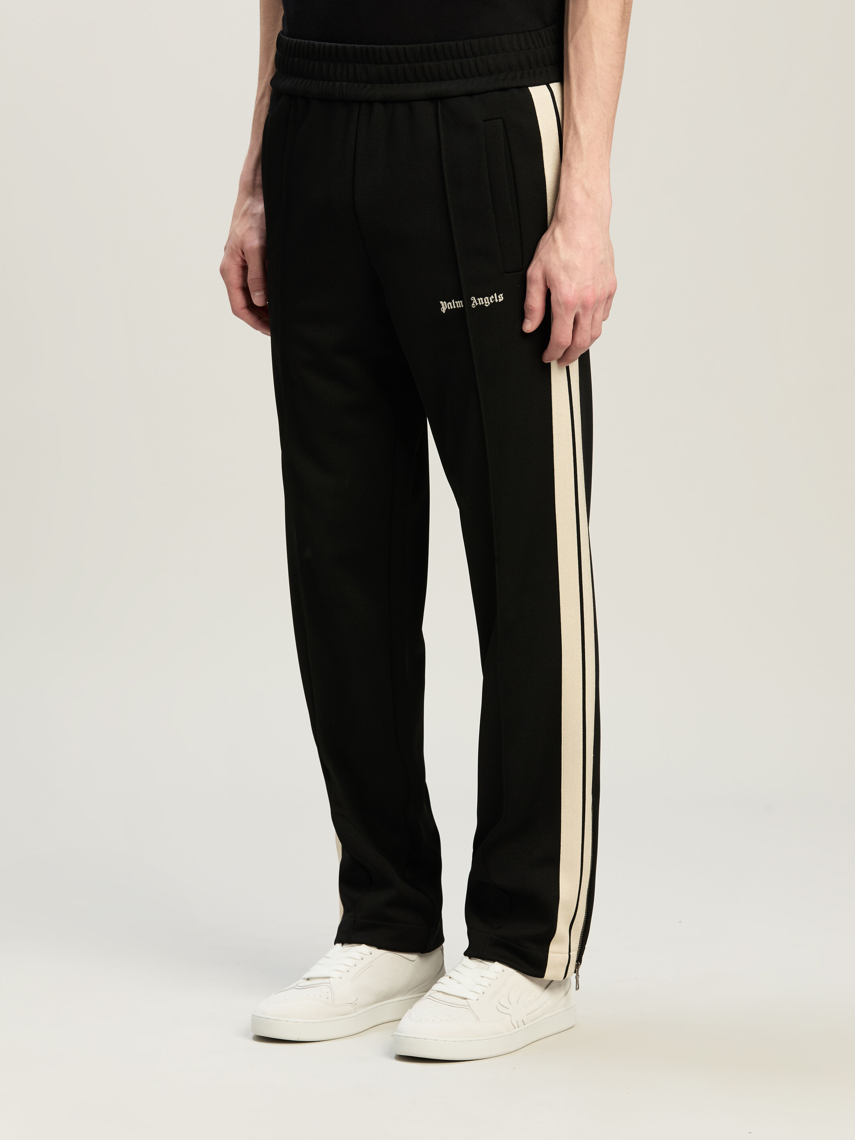 PALM ANGELS Classic Logo Track Pants BLACK OFF WHITE PMCJ020C99FAB001