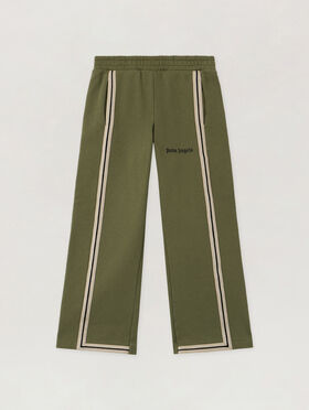 PALM ANGELS Pa Minitrack Sweatpant MILITARY GREEN - BLACK PBCH012F25FLE001