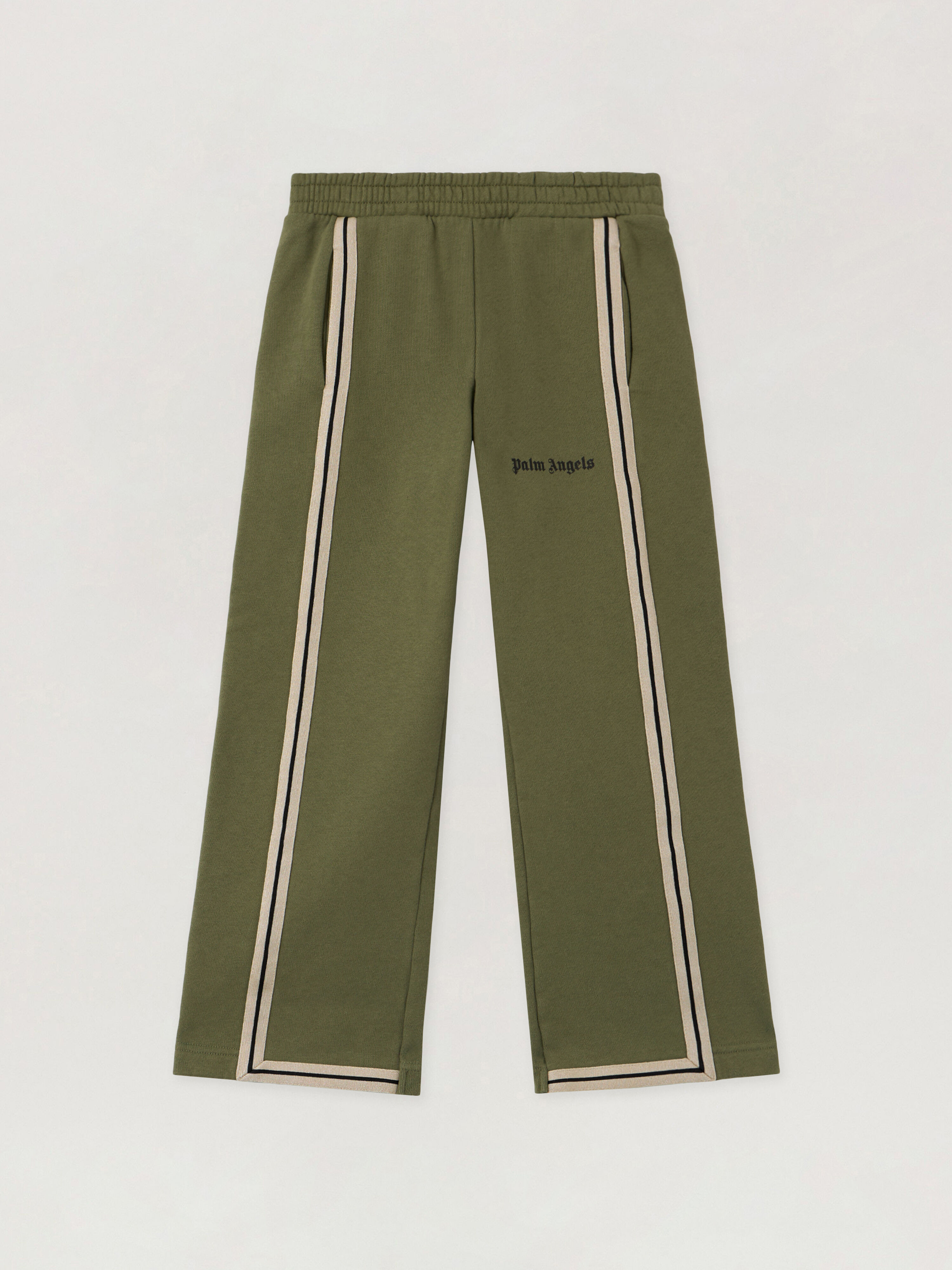 PALM ANGELS Pa Minitrack Sweatpant MILITARY GREEN - BLACK PBCH012F25FLE001