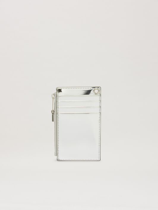PALM ANGELS  Strap card holder SILVER PWND014S25FAB001