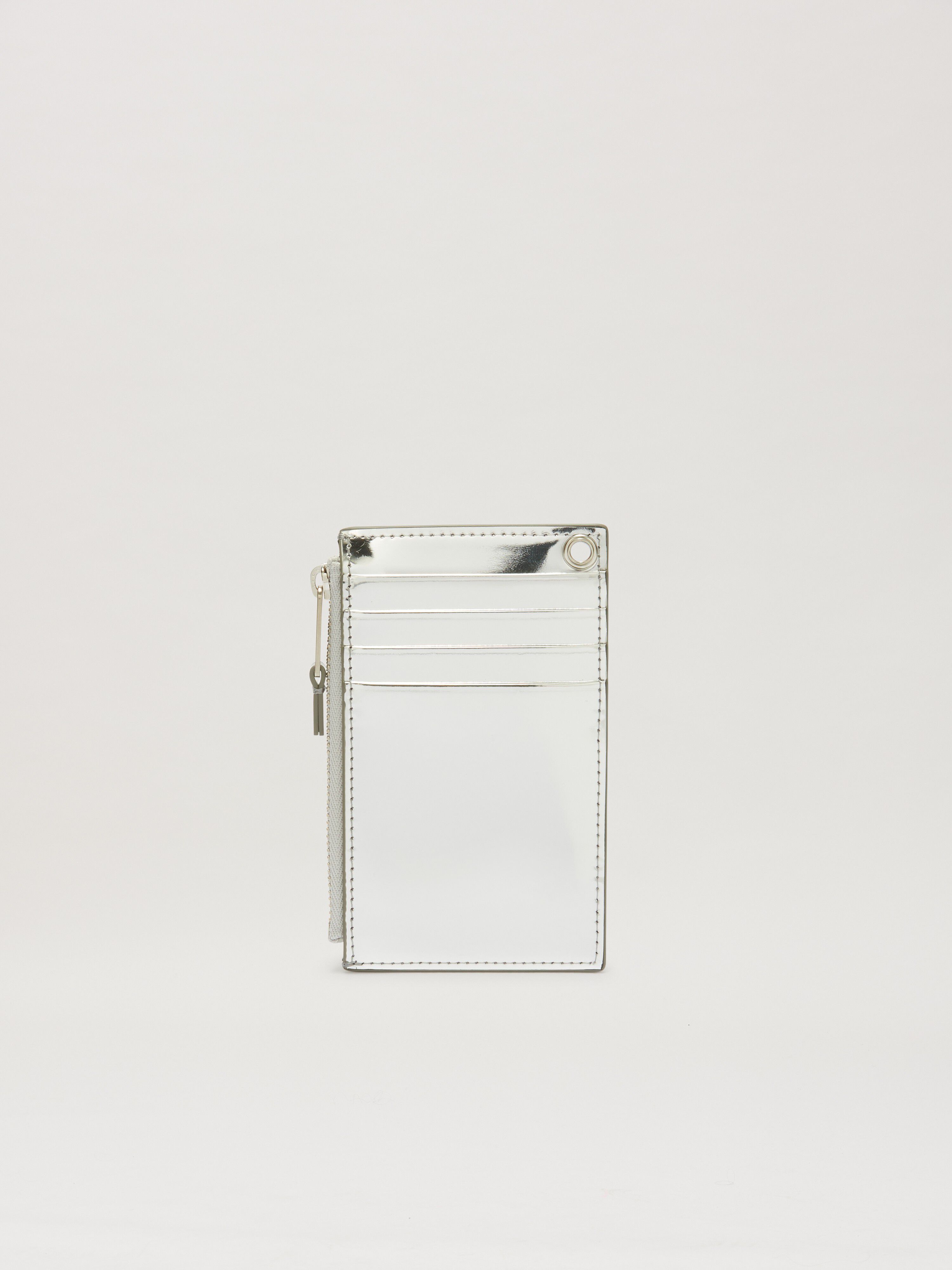 PALM ANGELS  Strap card holder SILVER PWND014S25FAB001