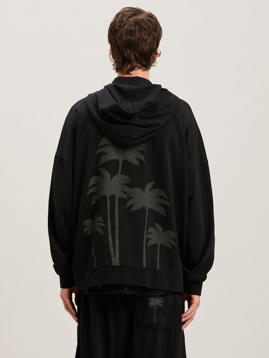 PALM ANGELS  Palms zipped Hoodie VINTAGE BLACK - VINTAGE BLACK PMBE016S25FLE001