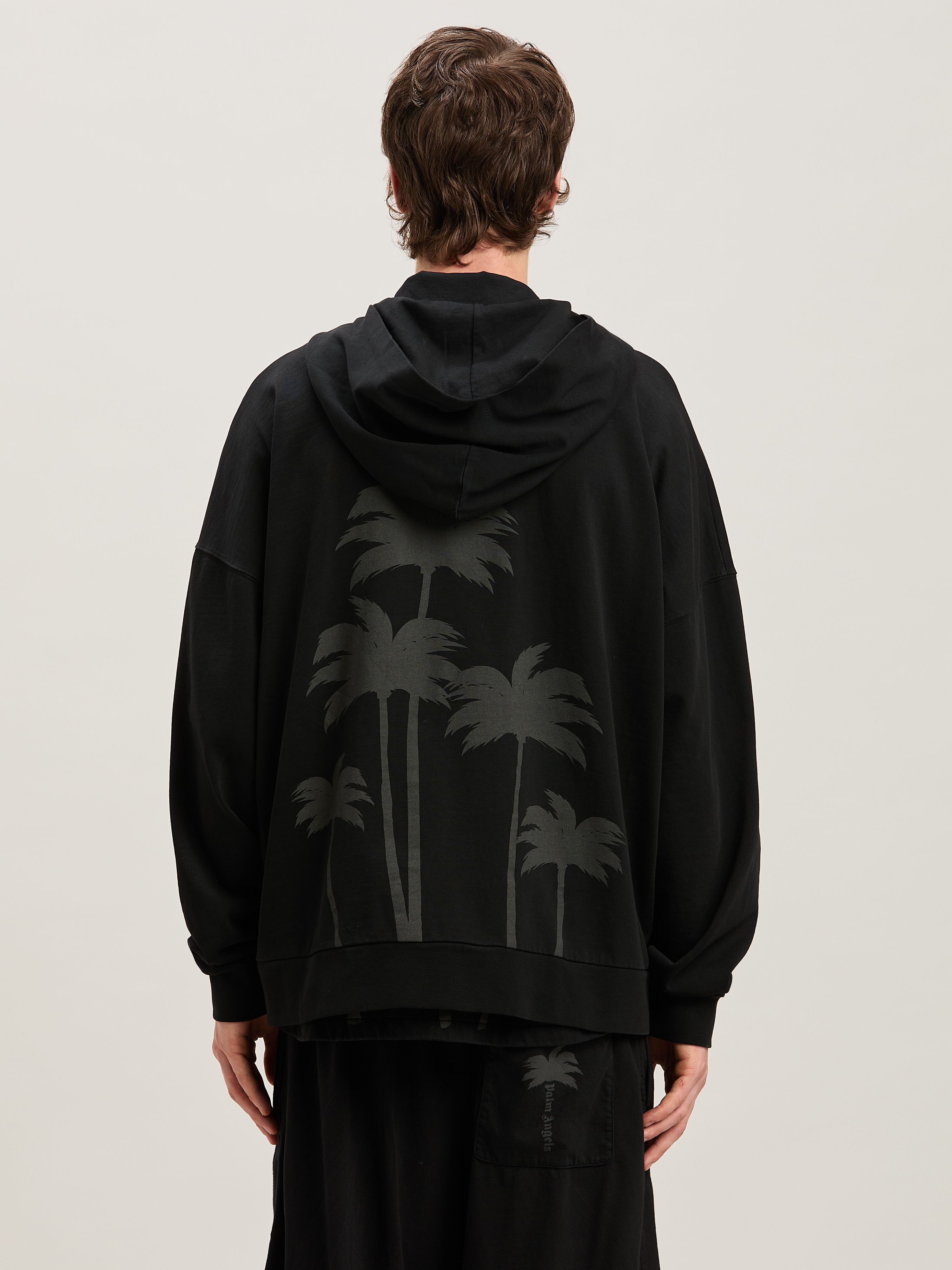 PALM ANGELS  Palms zipped Hoodie VINTAGE BLACK - VINTAGE BLACK PMBE016S25FLE001