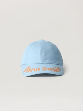 PALM ANGELS Brushed Logo Baseball Cap BLU BIMBO/ BABY BLUE PBLB002S26FAB001