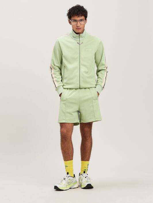 PALM ANGELS  Trainingsjacke mit eingesticktem Logo SAGE - OFF WHITE PMBD058S25FAB001