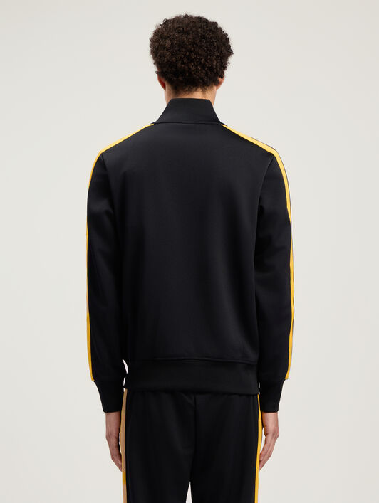PALM ANGELS Classic Logo Track Jacket BLACK - YELLOW PMBD058F25FAB001