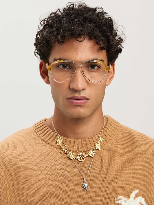 PALM ANGELS  Style 18 eyewear HAVANA LIGHT - NO COLOR PERJ018S25PLA001