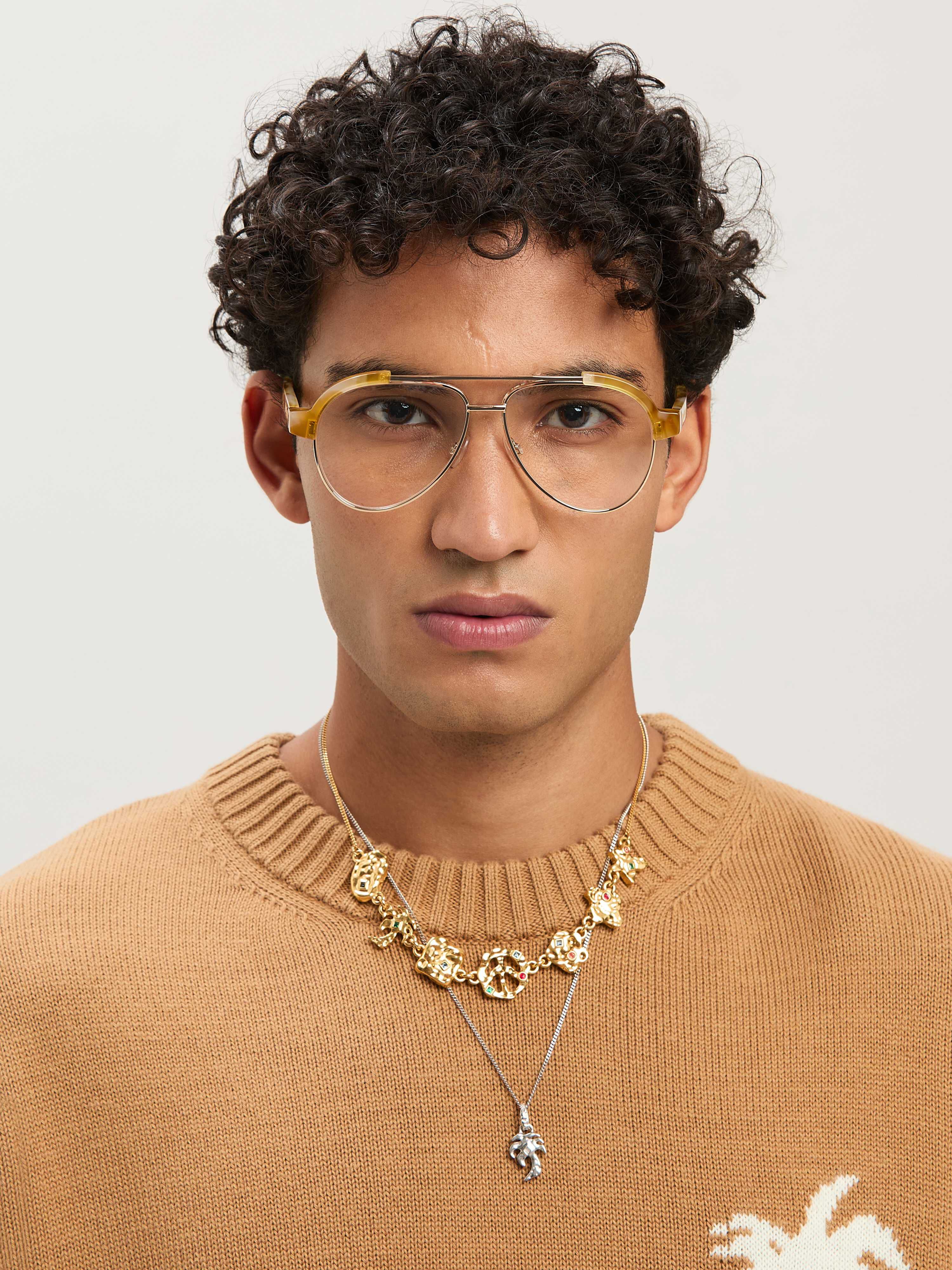 PALM ANGELS  Style 18 eyewear HAVANA LIGHT - NO COLOR PERJ018S25PLA001