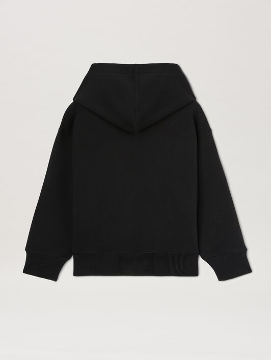 PALM ANGELS  The Palm zippered hoodie BLACK FUCHSIA FLUO PGBE004S25FLE001