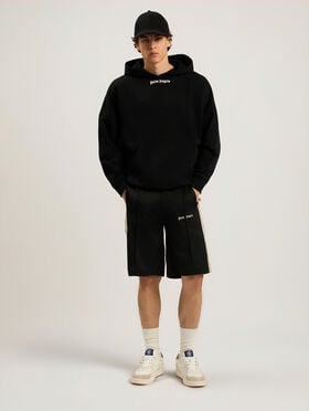 PALM ANGELS Classic Logo Oversized Hoodie BLACK - OFF WHITE PAMBB02F26FL01