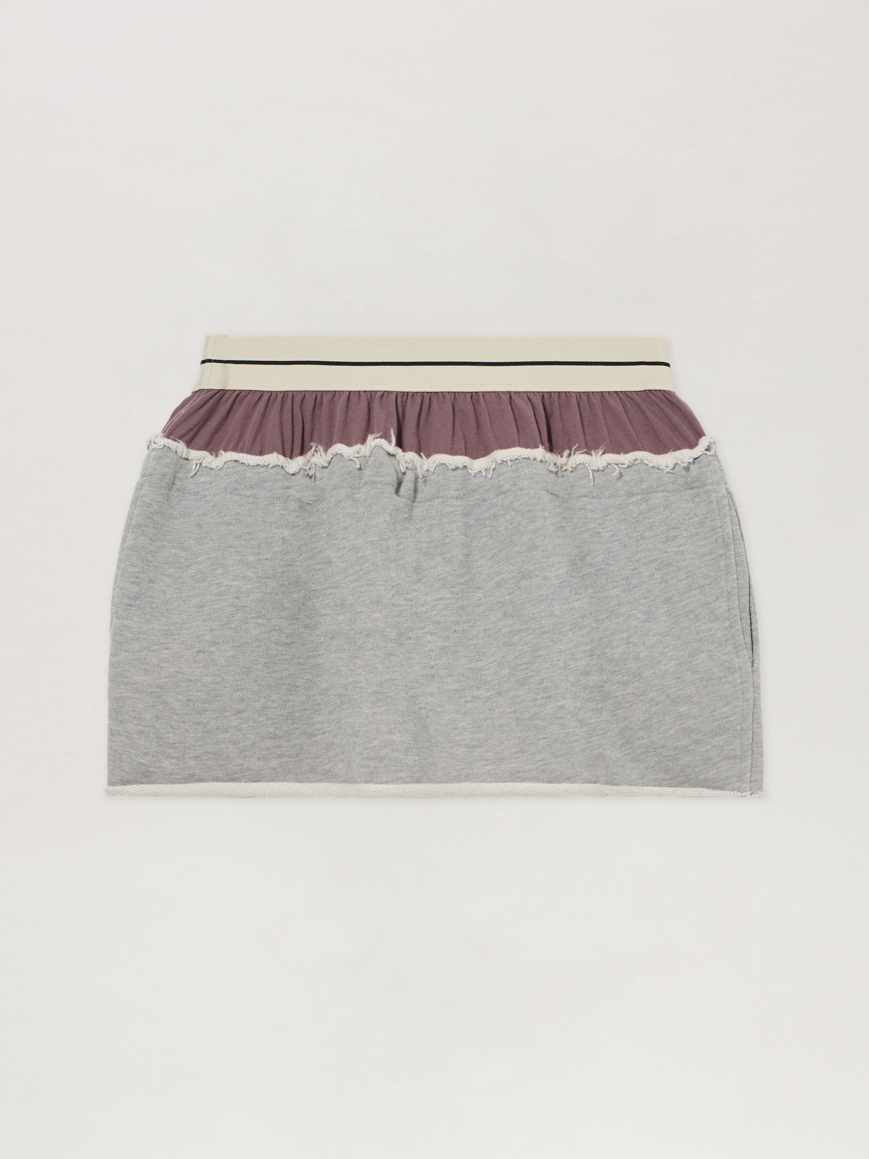 Classic Logo Double-Layered Skirt PALM ANGELS Classic Logo Double-Layered Skirt GREY MELANGE - MAUVE PAWCZ01F26FL01