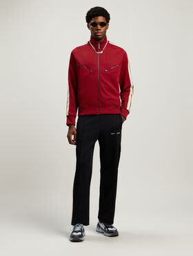 PALM ANGELS Curved Logo Zip-Up Track Jacket RED - OFF WHITE PMBD08HF25FAB001