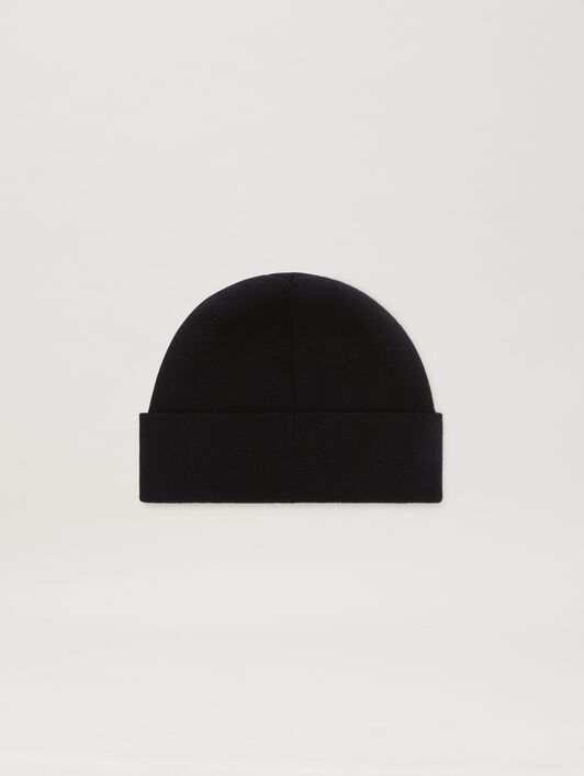 PALM ANGELS  PaxMoncler check beanie BLACK - WHITE PMLC034T25KNI001