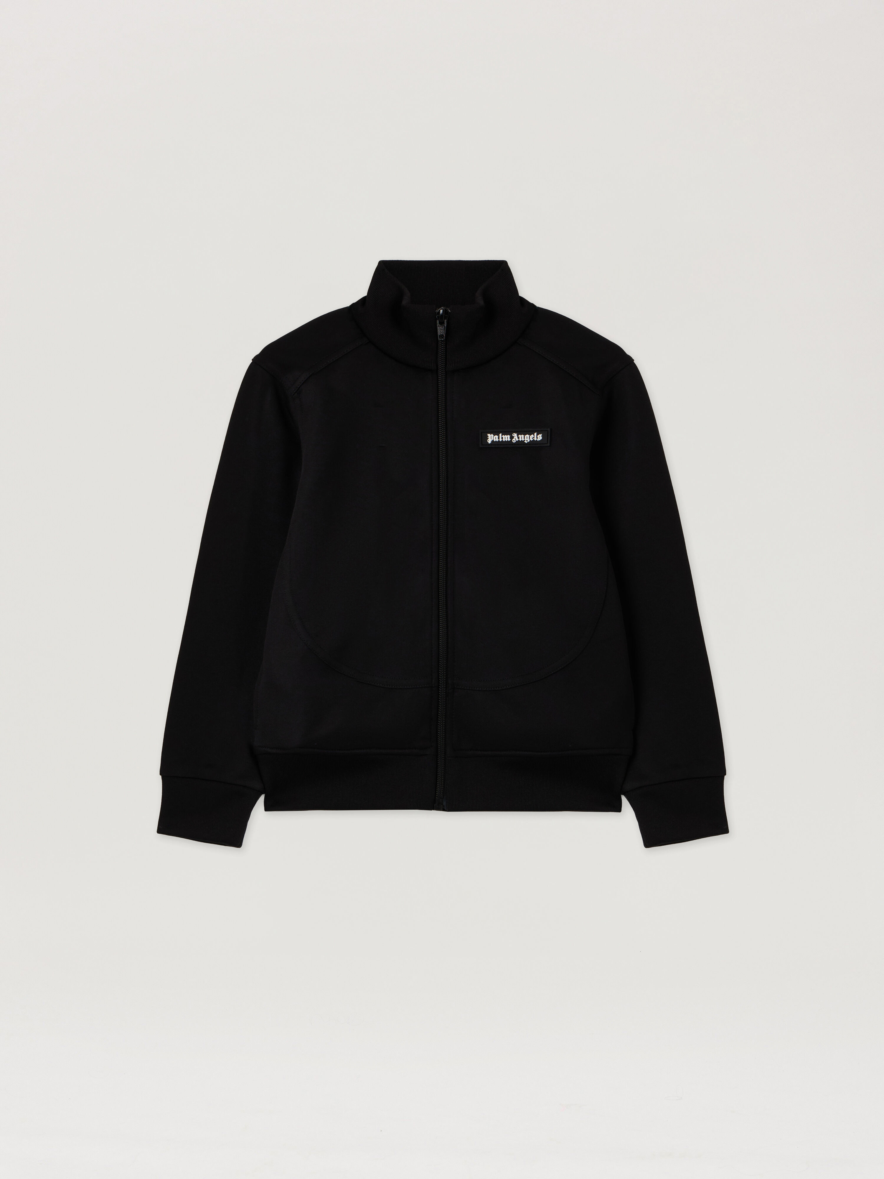 PALM ANGELS Curvedlogo Cut Track Jkt BLACK - OFF WHITE PBBD014F25FAB001