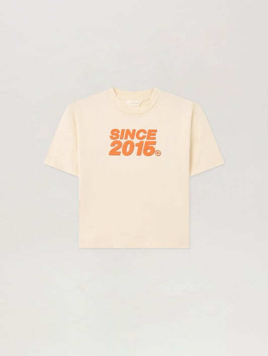 PALM ANGELS Since 2015 Over T-Shirt OFF WHITE PBAA002S26JER002