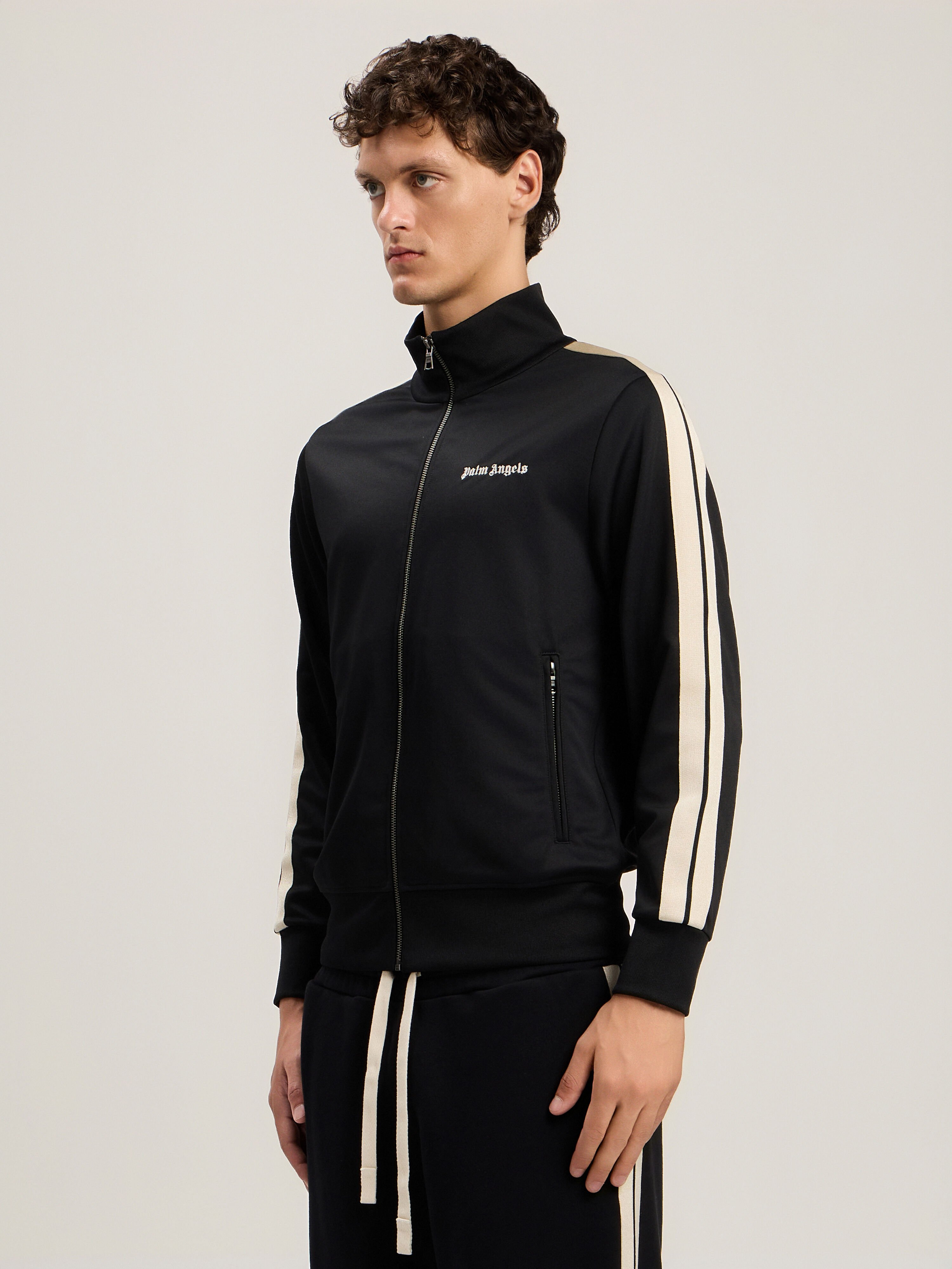 Classic Logo Track Jacket in BLACK OFF WHITE for Men | Palm Angels®