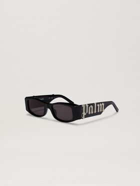 PALM ANGELS  Angel sunglasses Black Dark Grey PERI007C99PLA001