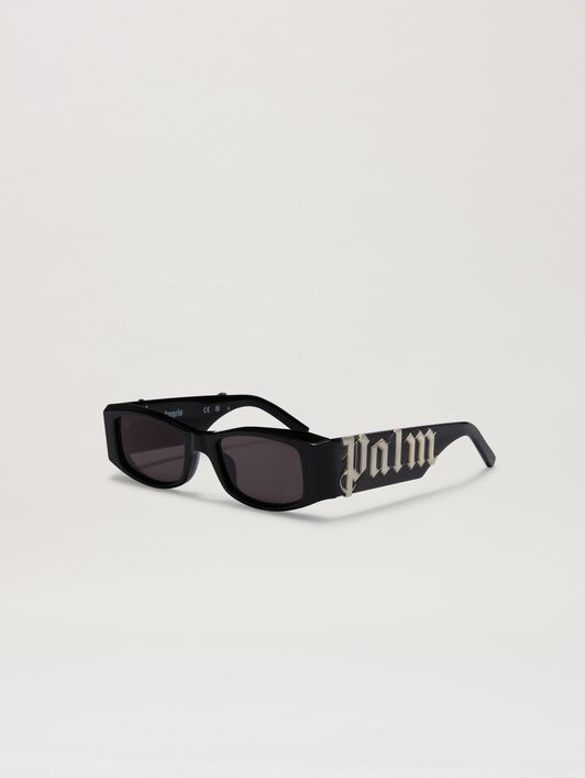 PALM ANGELS  Angel sunglasses Black Dark Grey PERI007C99PLA001