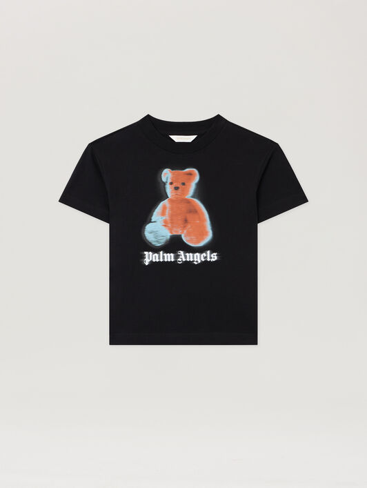 PALM ANGELS Blurred Bear T-Shirt NERO/BLACK PBAA003S26JER005