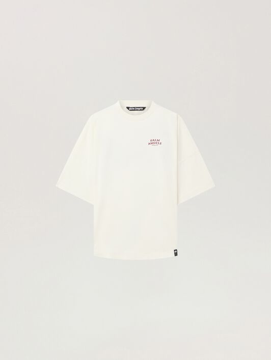 PALM ANGELS Palm Drift Back Over T-Shirt OFF WHITE - RED PAMAA05W26JR03
