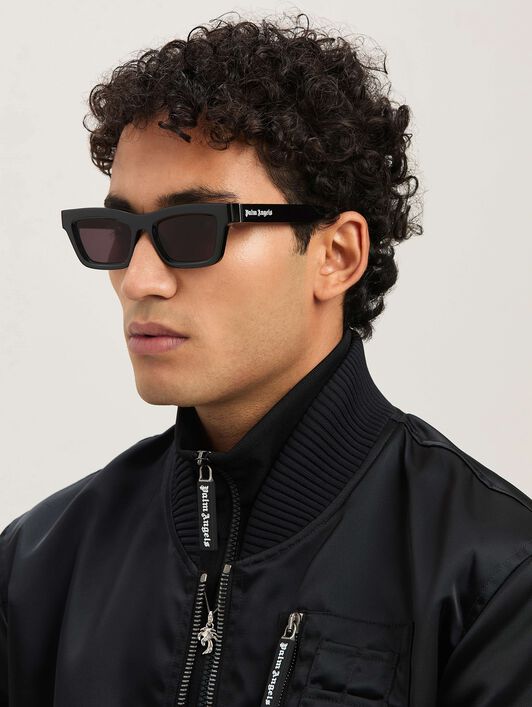 PALM ANGELS  Melrose sunglasses BLACK - DARK GREY PERI108S25PLA001