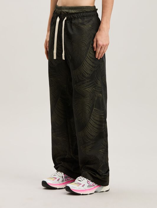 PALM ANGELS  Palmen Jacquard Hose MILITARY GREEN - MILITARY GREEN PMCA143S25FAB001