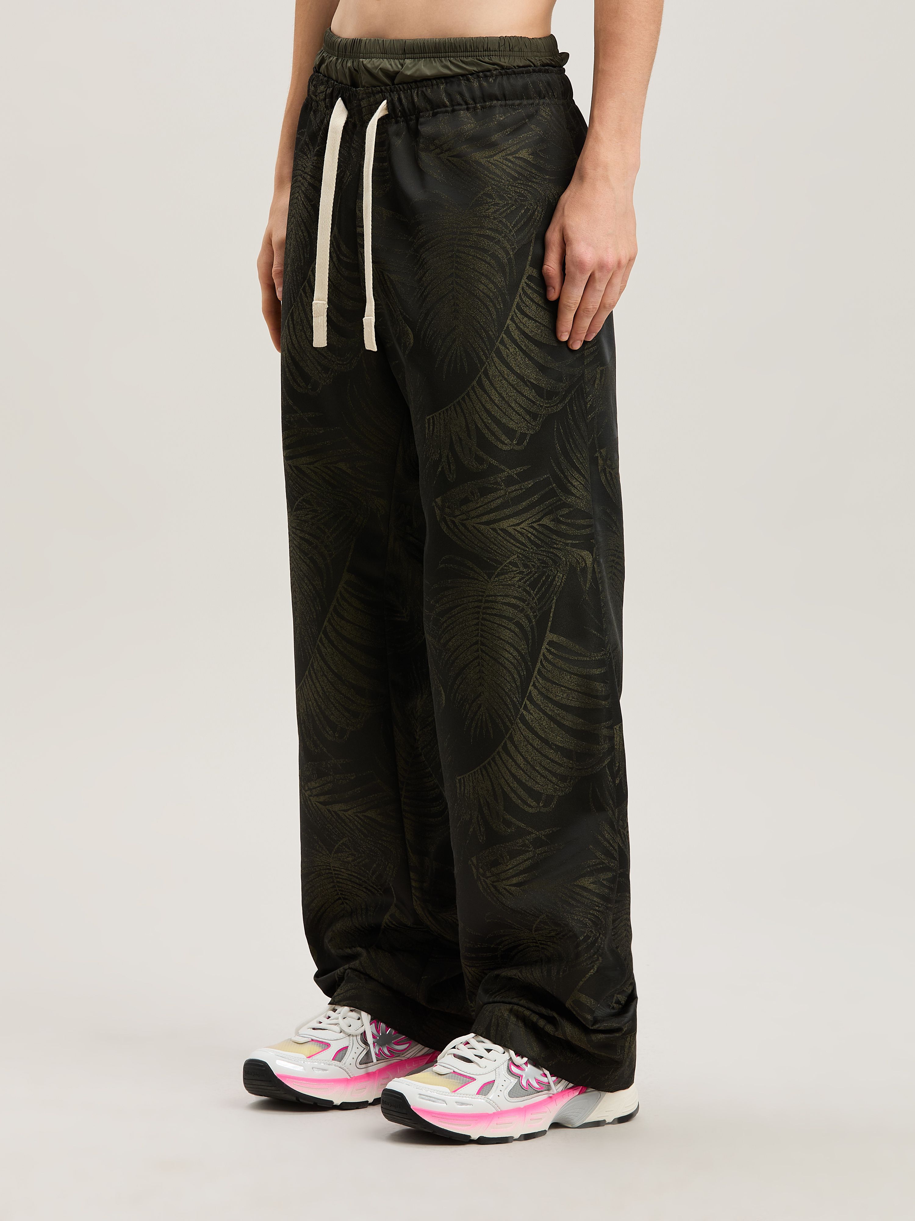 PALM ANGELS  Palmen Jacquard Hose MILITARY GREEN - MILITARY GREEN PMCA143S25FAB001