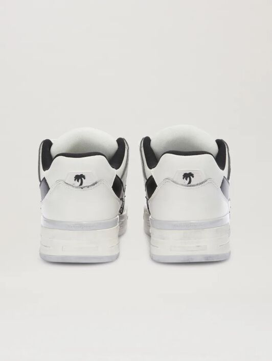 PALM ANGELS  Venice Worn out Sneakers WHITE - BLACK PMIA101S25LEA002