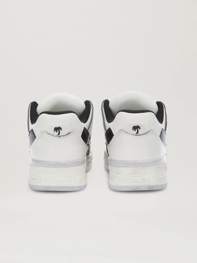 PALM ANGELS  Venice Worn out Sneakers WHITE - BLACK PMIA101S25LEA002
