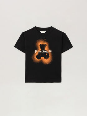 PALM ANGELS Spray Bear T-Shirt NERO/BLACK PBAA003S26JER006